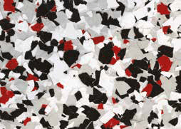 Primary Red mixed with Flake Domino