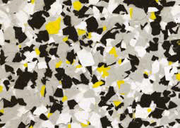 Primary Yellow mixed with Flake Domino